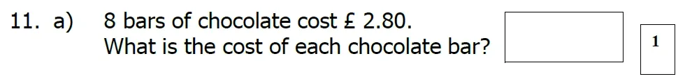 Question 11(a) - St Mary's School – Yr 6 Maths Sample Test Paper - 2026