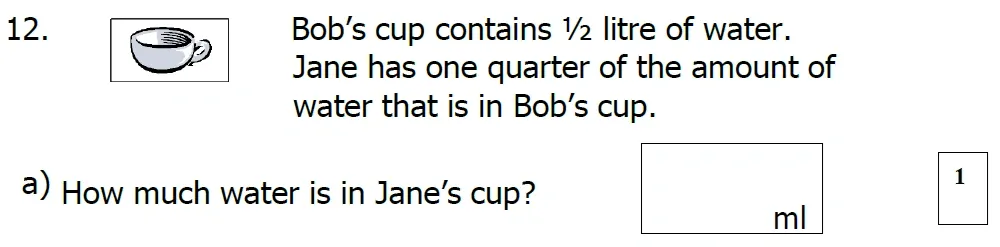 Question 12(a) - St Mary's School – Yr 6 Maths Sample Test Paper - 2026