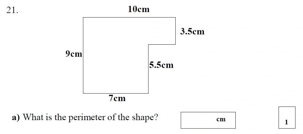Question 21(a) - St Mary's School – Yr 6 Maths Sample Test Paper - 2026