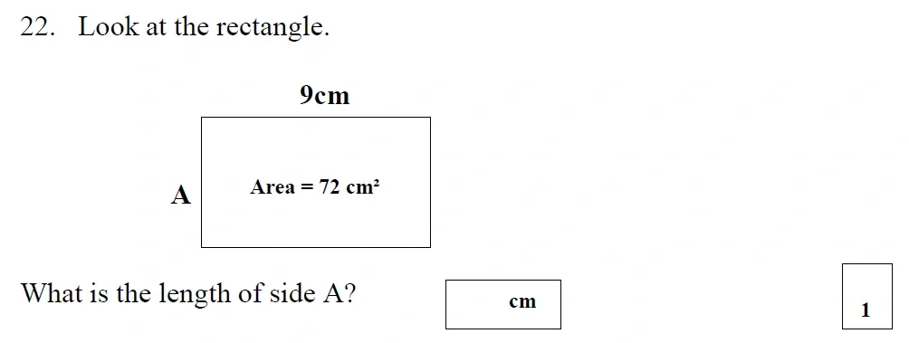 Question 22 - St Mary's School – Yr 6 Maths Sample Test Paper - 2026