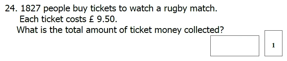 Question 24 - St Mary's School – Yr 6 Maths Sample Test Paper - 2026