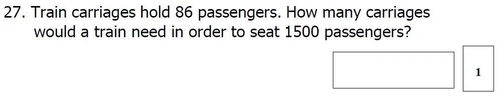 Question 27 - St Mary's School – Yr 6 Maths Sample Test Paper - 2026
