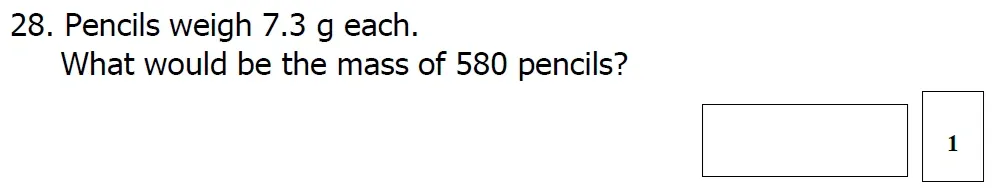 Question 28 - St Mary's School – Yr 6 Maths Sample Test Paper - 2026