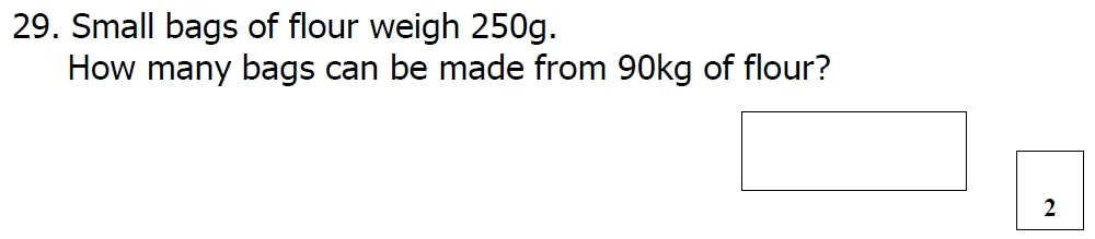 Question 29 - St Mary's School – Yr 6 Maths Sample Test Paper - 2026