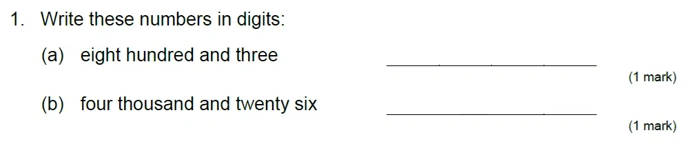 Question 01 - Stephen Perse School - Year 5 Maths Entrance Paper - 2026