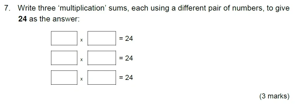 Question 07 - Stephen Perse School - Year 5 Maths Entrance Paper - 2026