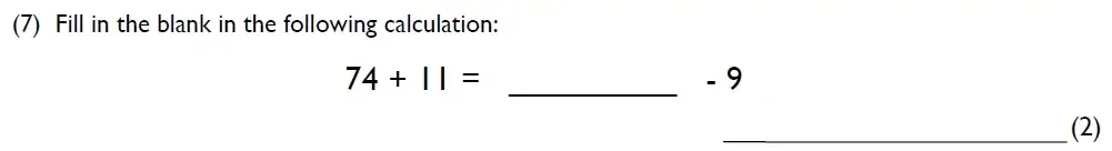 Question 07 - Westminster Cathedral Choir School – 8 Plus Maths Specimen Paper 1 - 2026