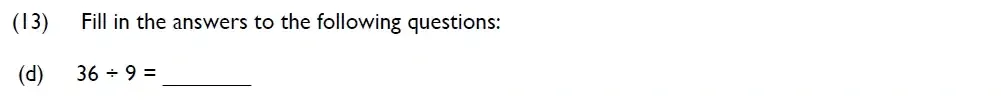 Question 13(d) - Westminster Cathedral Choir School – 8 Plus Maths Specimen Paper 1 - 2026