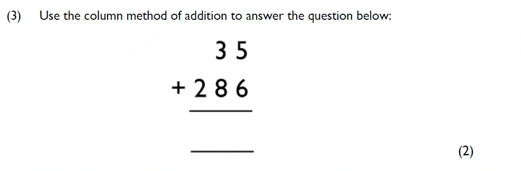 Question 03 - Westminster Cathedral Choir School – 8 Plus Maths Specimen Paper 2 - 2026