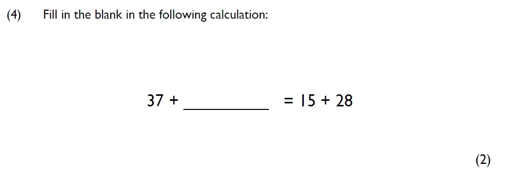 Question 04 - Westminster Cathedral Choir School – 8 Plus Maths Specimen Paper 2 - 2026