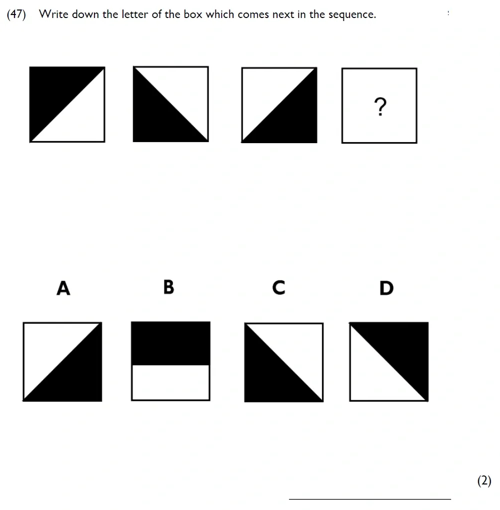 Question 47 - Westminster Cathedral Choir School – 8 Plus Maths Specimen Paper 2 - 2026