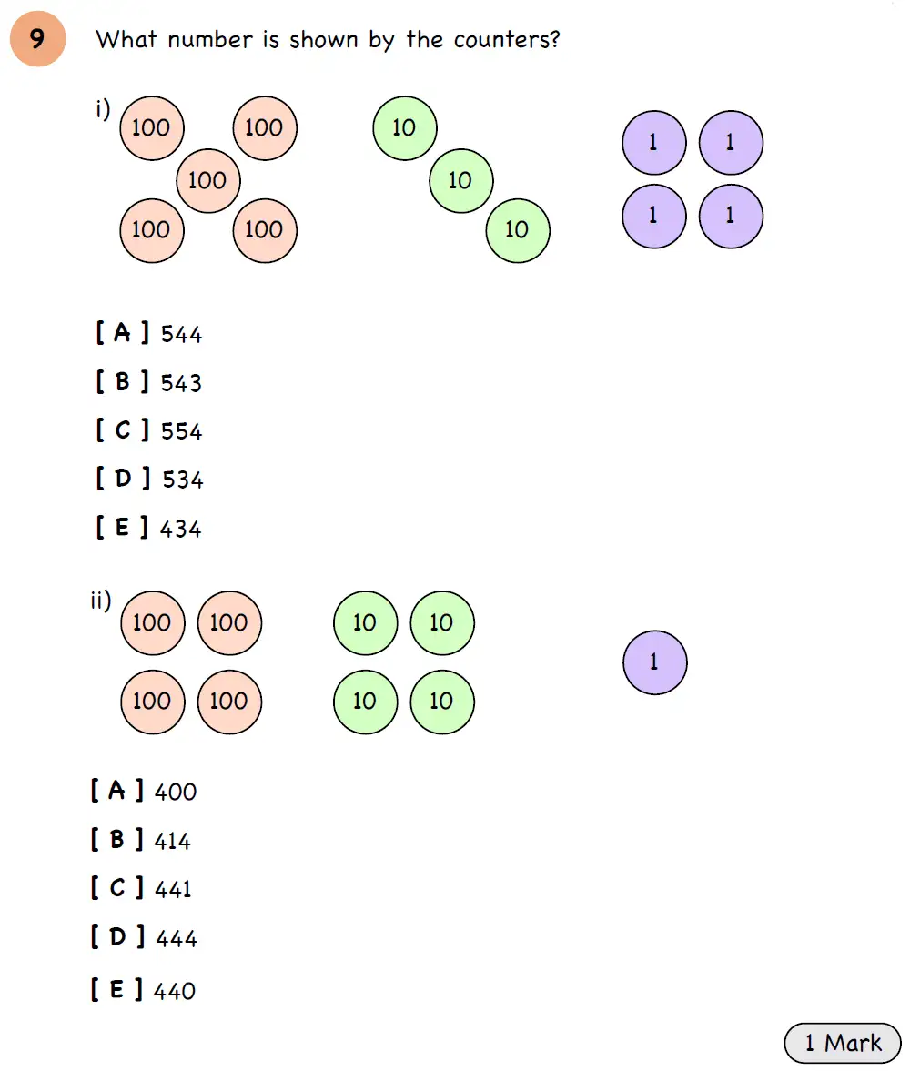 Question 12 - Year 3 - Numbers and Place Value - Assessment 3