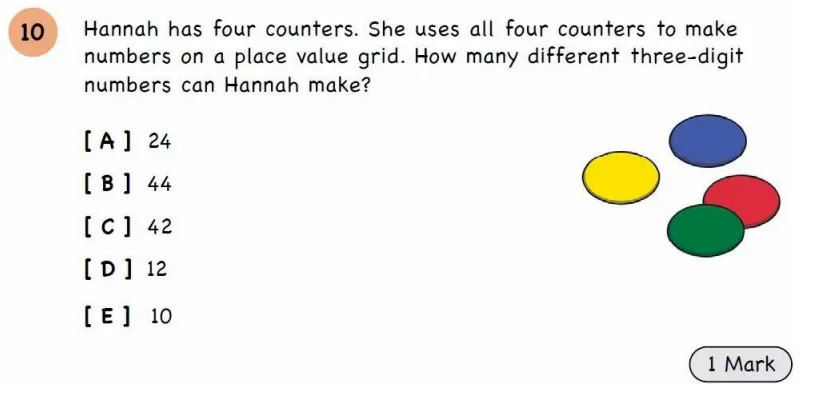 Question 13 - Year 3 - Numbers and Place Value - Assessment 3