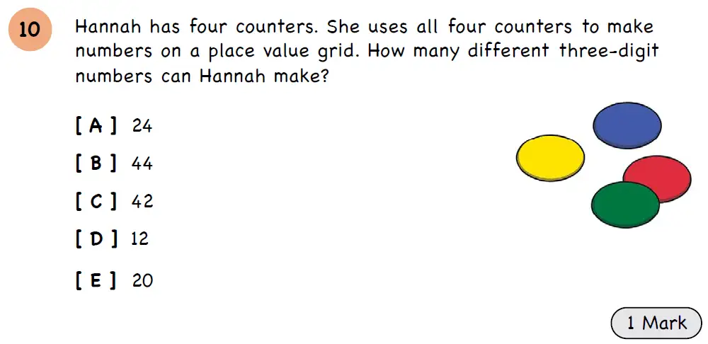 Question 13 - Year 3 - Numbers and Place Value - Assessment 3