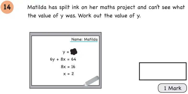 Question 14 - Year 5 - Algebra - Assessment 1