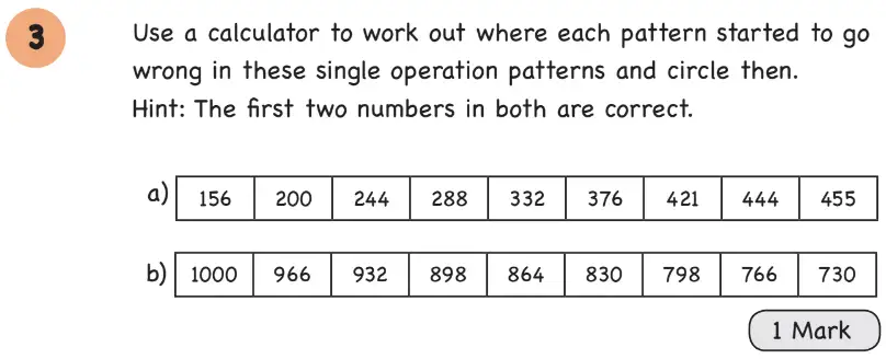 Question 03 - Year 5 - Algebra - Assessment 1