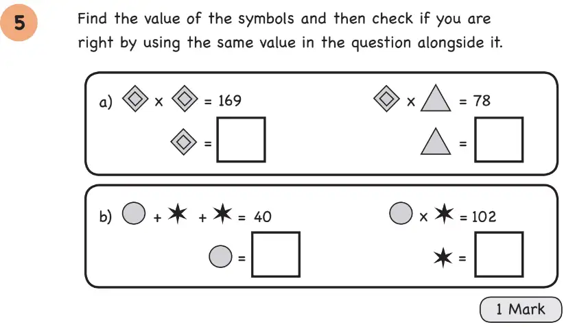Question 05 - Year 5 - Algebra - Assessment 1