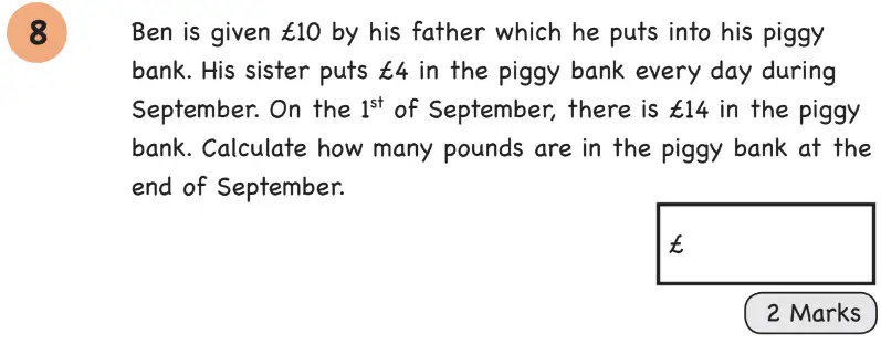 Question 08 - Year 5 - Algebra - Assessment 1