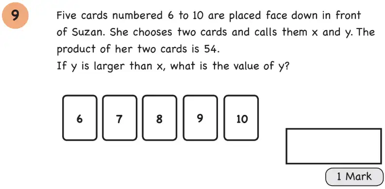 Question 09 - Year 5 - Algebra - Assessment 1