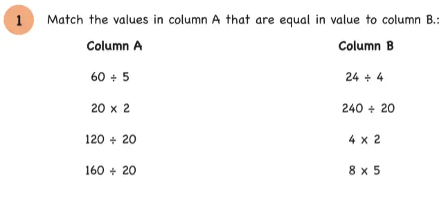 Question 04 - Year 5 - Times Tables - Test 1